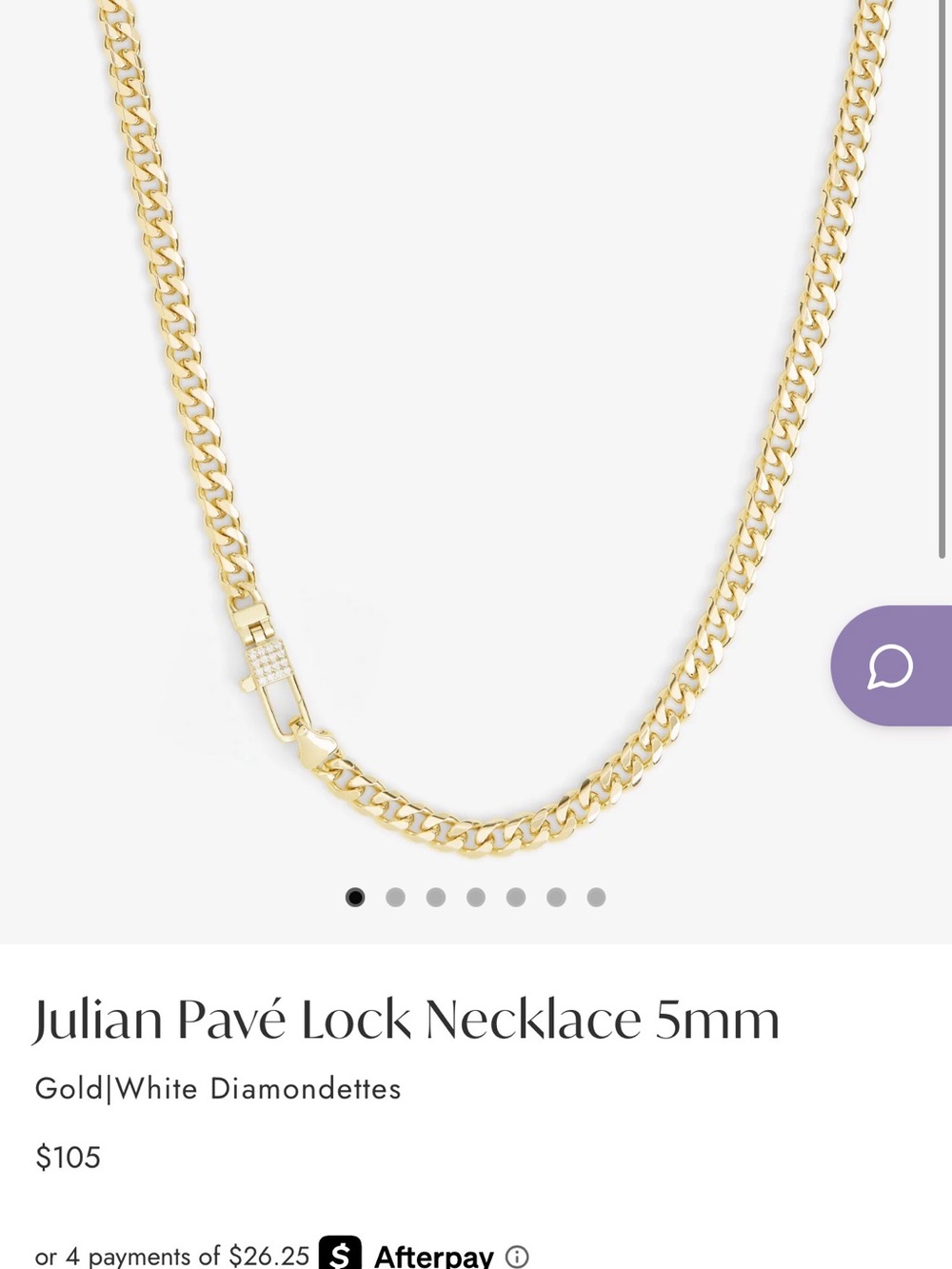 Melinda Maria Silver-Tone Chain Necklace with Pave Clasp